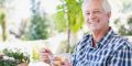 man eating vegetable